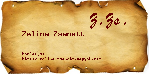 Zelina Zsanett névjegykártya